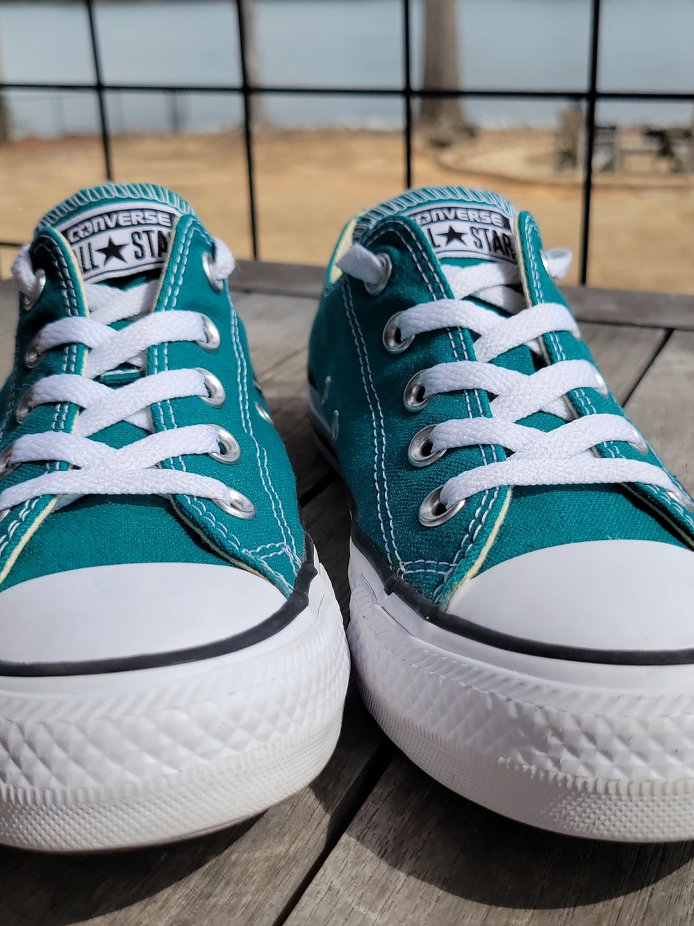 Converse Chuck Taylor Canvas Low Top Teal Sneakers Unisex Womens Sz. 6 - Picture 2 of 7